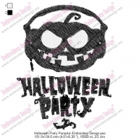 Halloween Party Pumpkin Embroidery Design